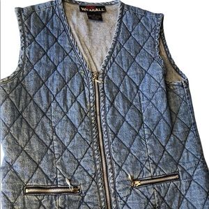 Forever WearAll denim jean quilted vest